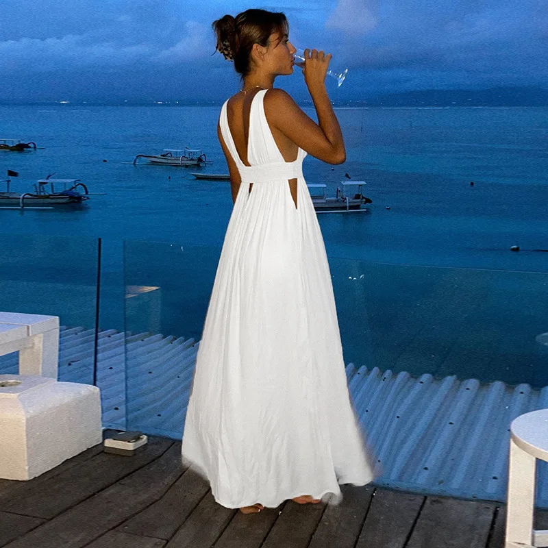 2022 Spring and Summer new beach dress women   European and American
