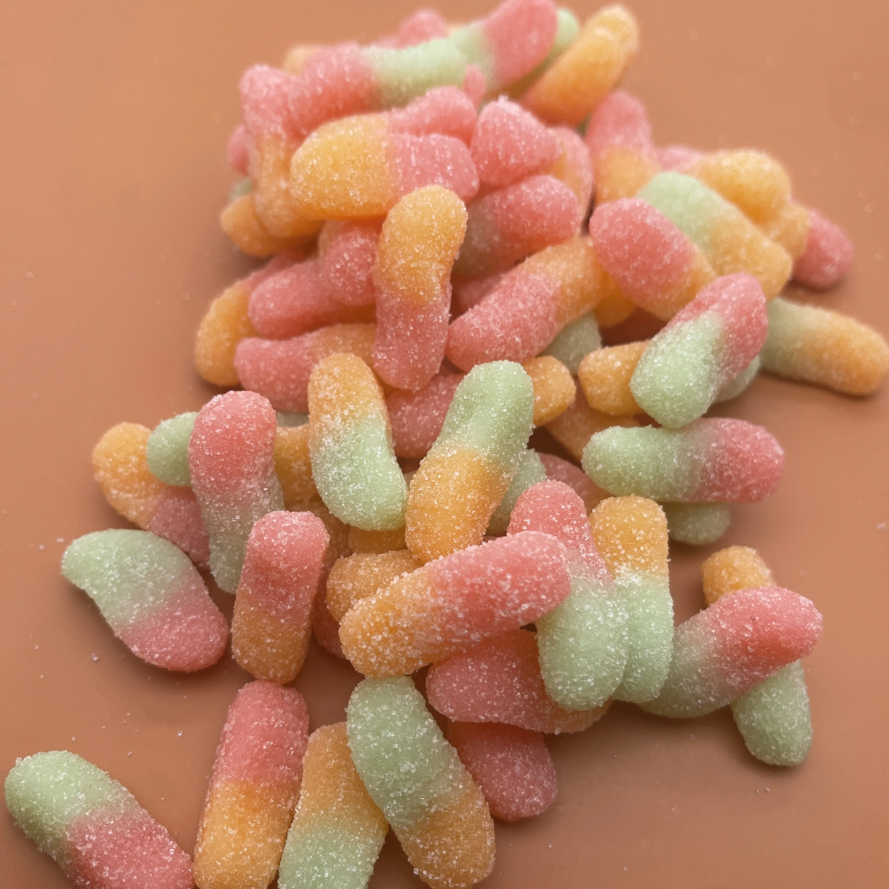 Great quality worms shape fruit flavours sour candy gummies  for sale from manufacturer, gummy candy in bulk