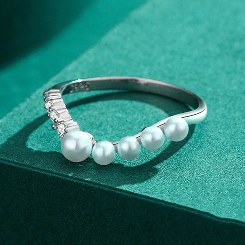 Custom freshwater pearl bijoux de luxe femme jewelry 2023 stirling silver rings