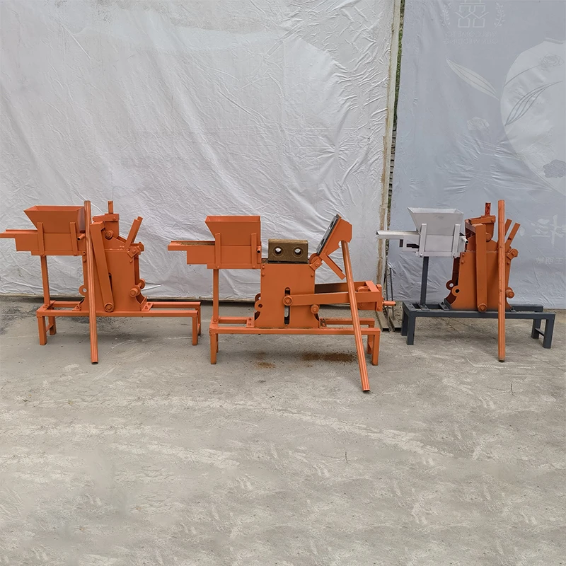 FL2-40 Interlocking clay mud ground stabilized soil brick making machine compressed earth block machine for sale