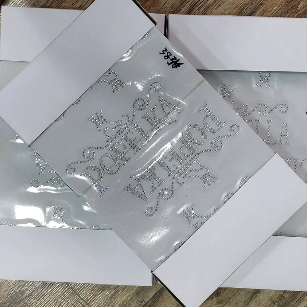 Wholesale Hotfix Rhinestone Transfers Personalized Design Rhinestone Patches For Hoodies Tank Tops T Shirts Hat