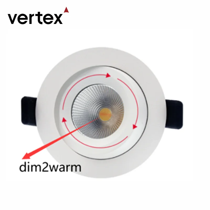 Indoor Different Colors Shell COB Recessed Ceiling LED Down Light Flicker Free Anti-Glare 8W Round COB Downlights
