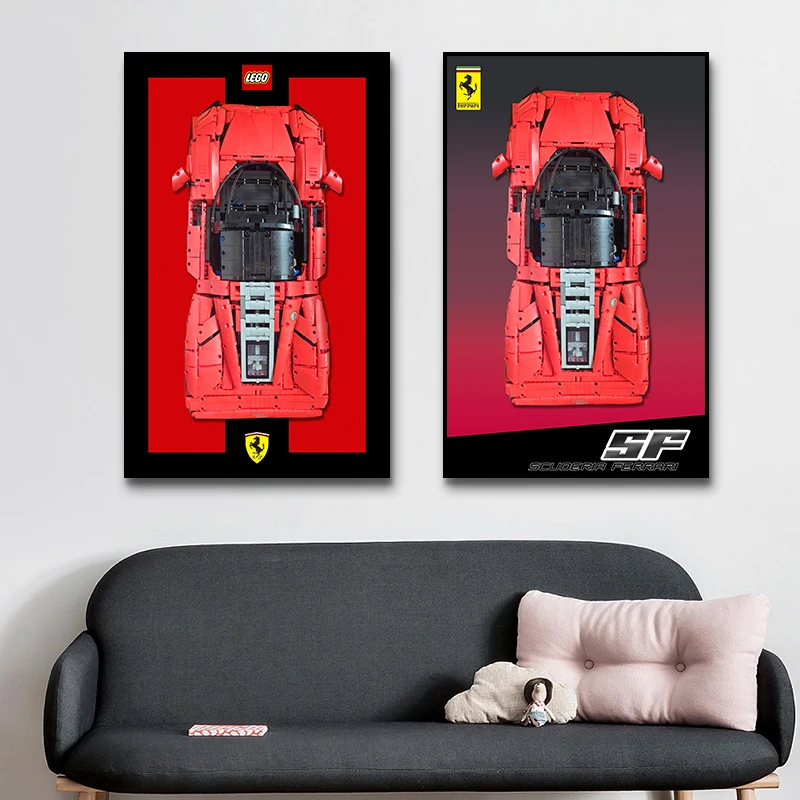 Lego гоночный настенный стиль в стиле модерн и Ретро дизайн с влиянием ар-деко