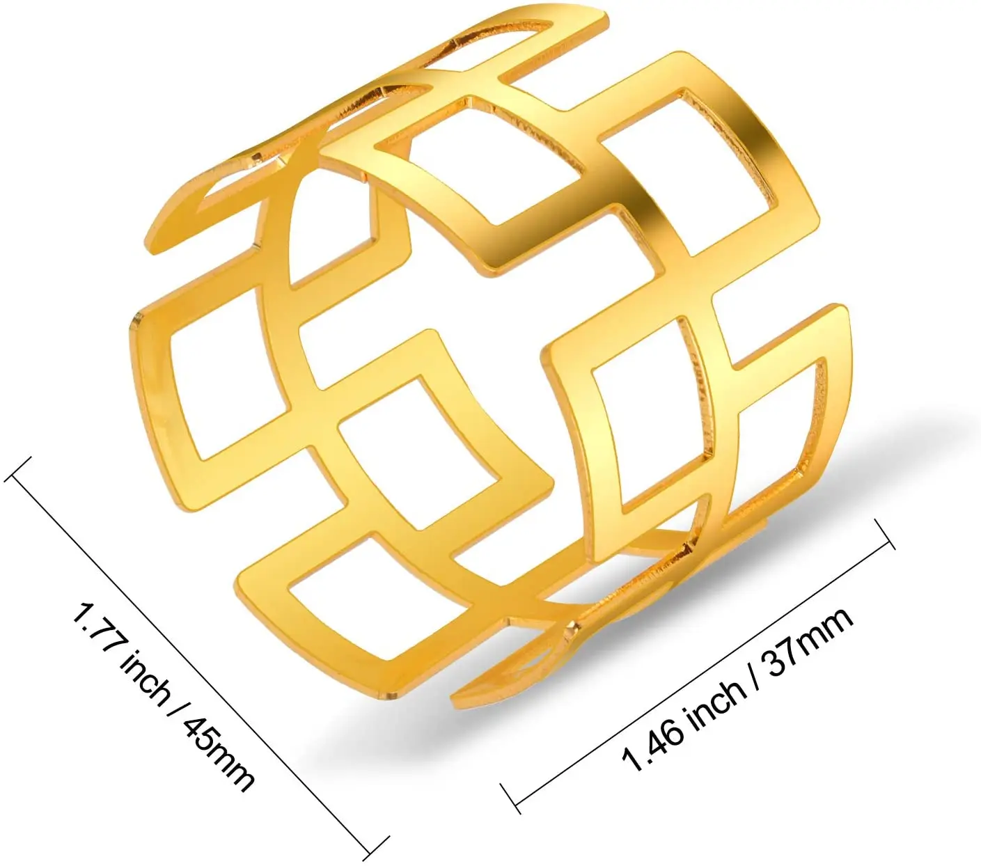 Wholesale Cheap Metal Alloy Wedding Party Dinner Table Napkin Rings Sliver Gold Metal Napkin Ring Holder Napkin Buckle