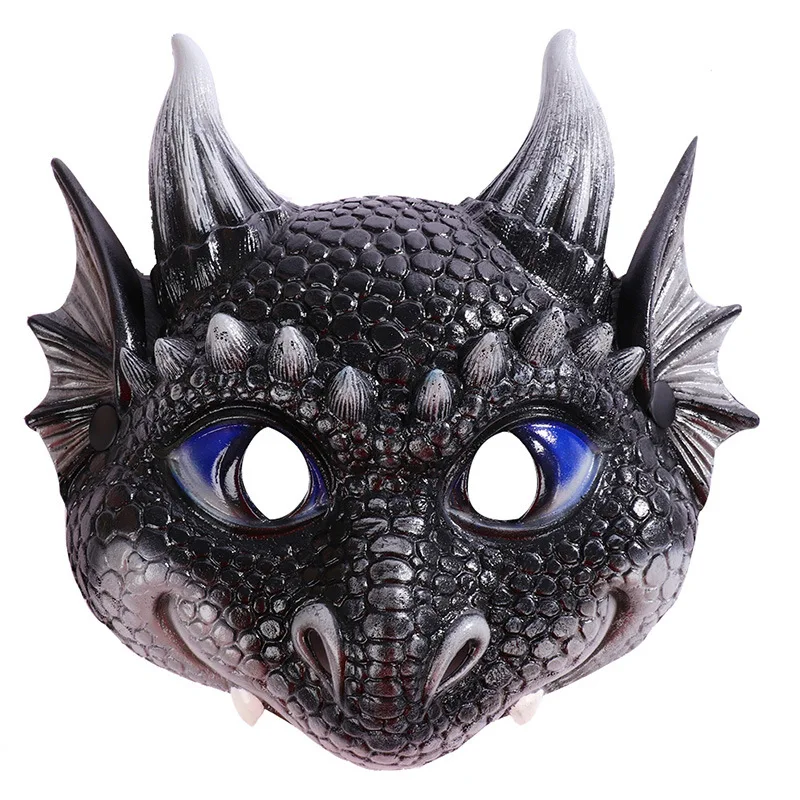 Soft Eva Colorful Children Anime Dragon Mask Halloween Fancy Dress Kids Party Mask
