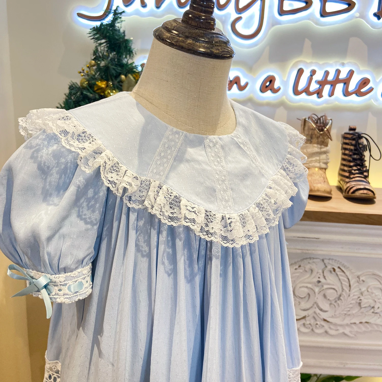 christening dress for baby girl gown dress for baby girl 2 - 14 yrs cotton smocked baby girl Heirloom Dress