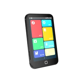 Portable Ruizu Android H2 Smart Mp3 Touch Screen Bt Wireless Earphones Multi-language Movie MP4 MP3 Player