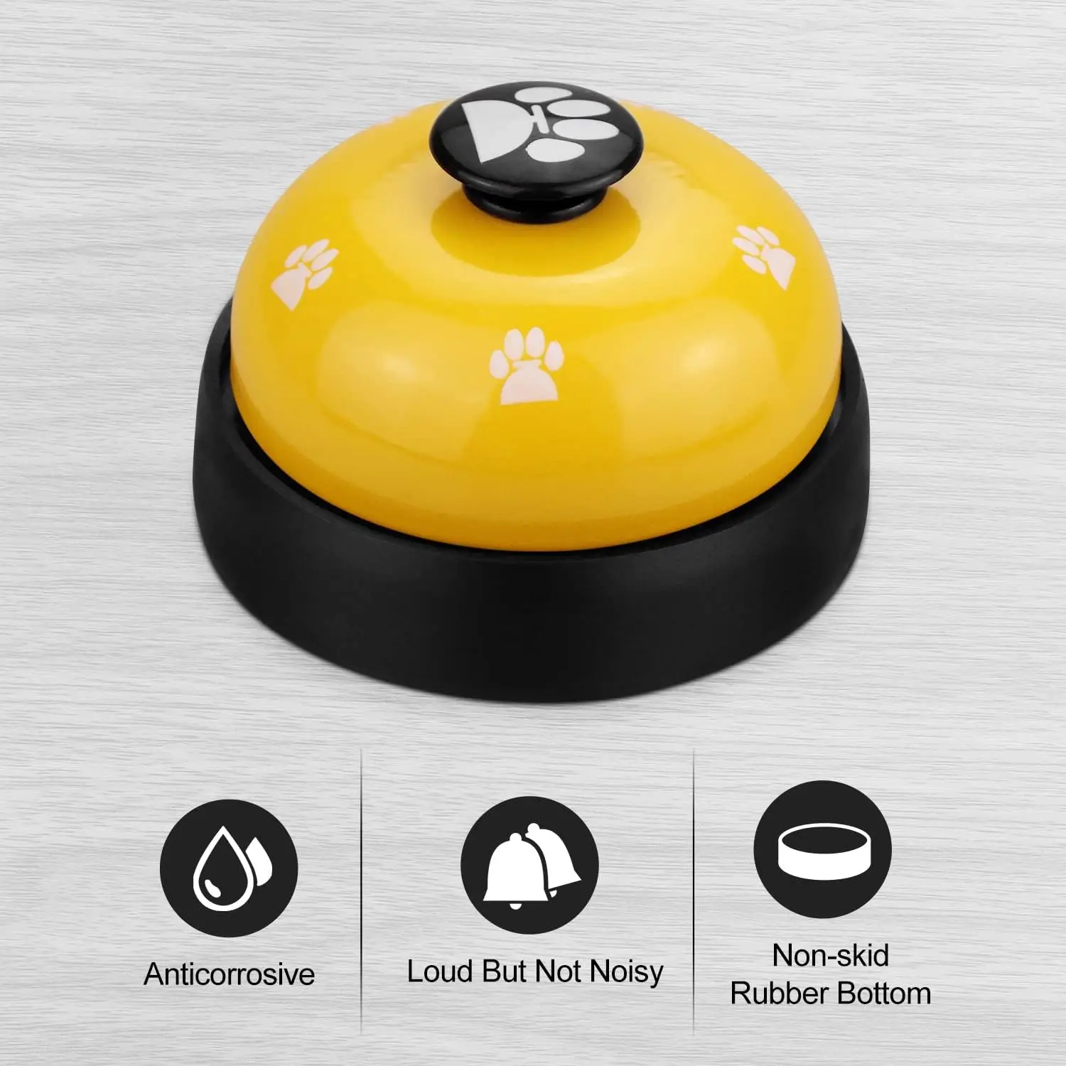 Training Bells Metal Dog Paw Print Pet Bells Non-Skid Rubber Base Dog Puppy Pet Potty Pet Interactive Game Toys Tell Bell