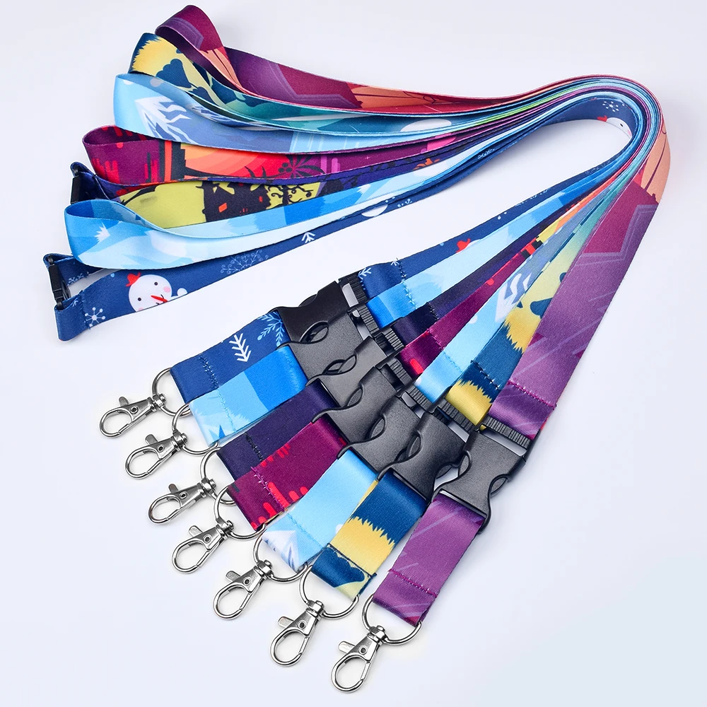 Оптовая продажа, дизайнерские нейлоновые ремешки для телефона с принтом, полиэфирные ремешки для ключей с логотипом на заказ