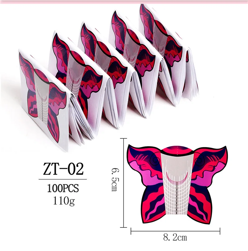Hot sale Wholesale Extension Form For Nails Extend 100pcs/Roll Custom Forms Oem Paper Tray  Press On Arts Tool for nail