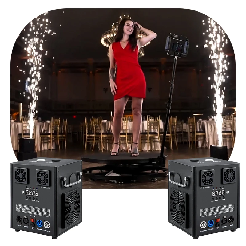 New design aluminum body cold spark machine 600w wedding party cold spark machine for events