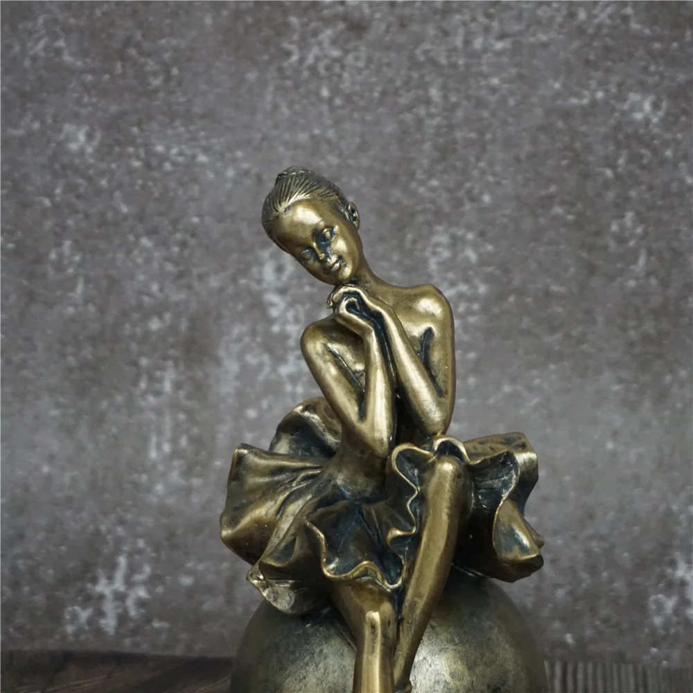 Ballet Dancer Resin Bookends Ballerina Ornament Nordic Book Ends Custom Figurines Dancing Girl Statue Bronze Sculpture
