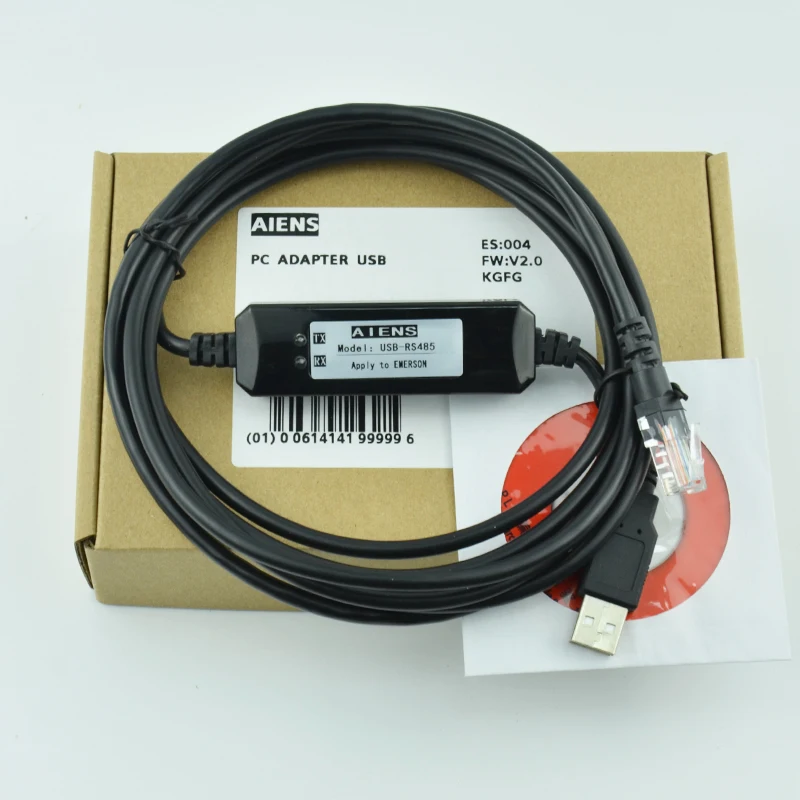 
USB-RS485 Adapter Programming Comms Cable EIA485 For EMERSON CT SK SP Inverter RJ45 Interface 