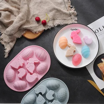 Custom LOGO Microwave Oven Safe Many Shapes Silicone Soap Mold Baking Tool Easter Egg Funny Cake Mold For Pudding