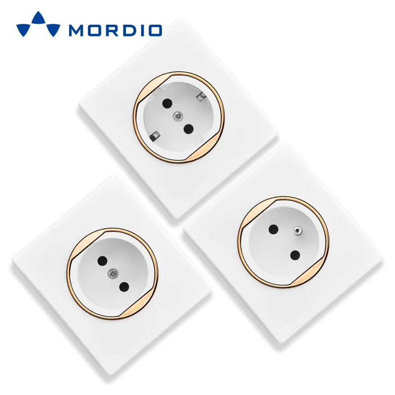 C2 Golden Electrical european standard wall switch socket 1gang 2way Switch
