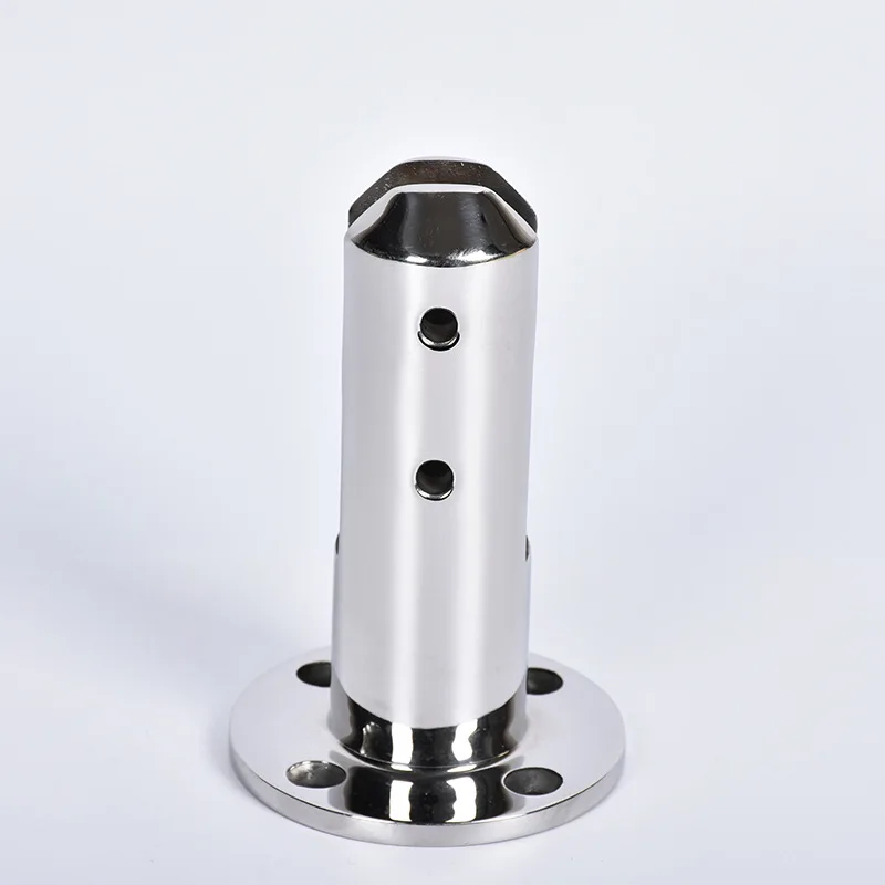 Stainless Steel Floor Mount Round Glass Spigot Swimming Pool Fence Clip Fixed Stair Clamp Glass Heavy Fittings Handrail