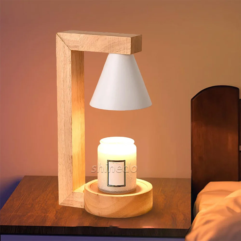 Candle Warmer Lamp Aromatherapy Wax Table Bedroom Wood Nordic Melting Timing  Indoor Lighting Lights