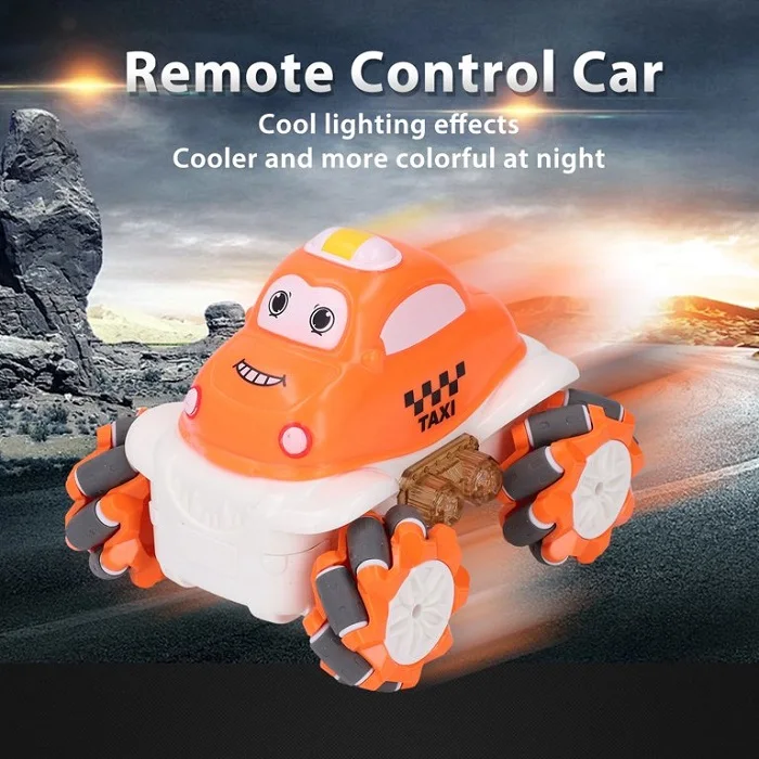 4WD пульт дистанционного управления каскадер со светодиодным светом 360 ° вращающийся дрейф автомобиль для малышей милые животные гоночный игрушка девочек