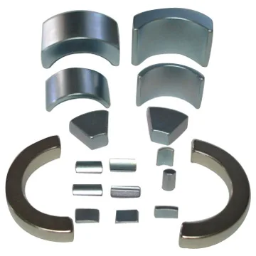 Zinc Zn Coating Arc Segment Sintered NdFeB Magnets for AC high speed motor