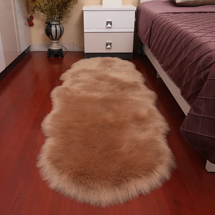 Most popular Luxury fluffy area ultra soft faux fur sheepskin rugs  Floor Home Decoration Faux Fur Carpet