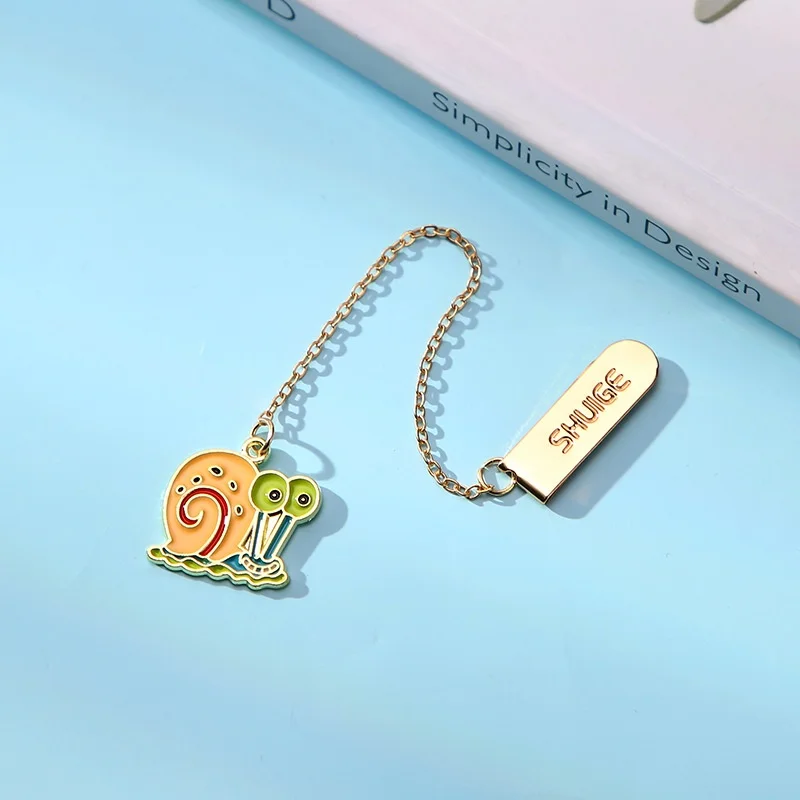 Cartoon Animal Bookmark Pendant Student School Season Commemorative Gift Ins Style Creative Metal Flip Book Clip