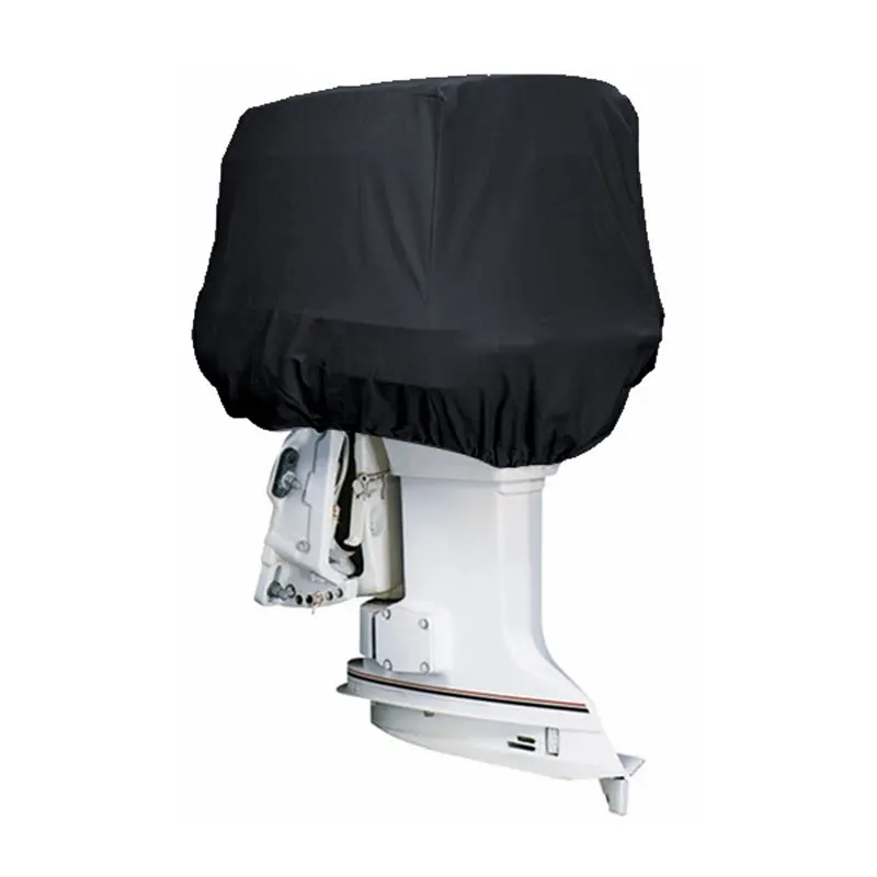High Quality 600d Waterproof Reflective Strip Adjustable Strap Marine Outboard Cover Boat Motor Engine Cover
