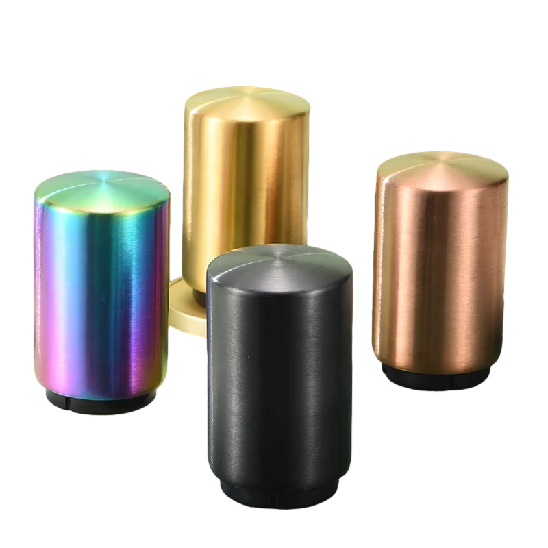 2023 Top Seller  Useful  Home Gadget Custom Logo Round Push Down Magnetic Automatic Bottle Beer Opener For Kitchen Bottle Gift