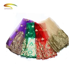 shidao royal blue textile african george lace fabric mesh embroidery