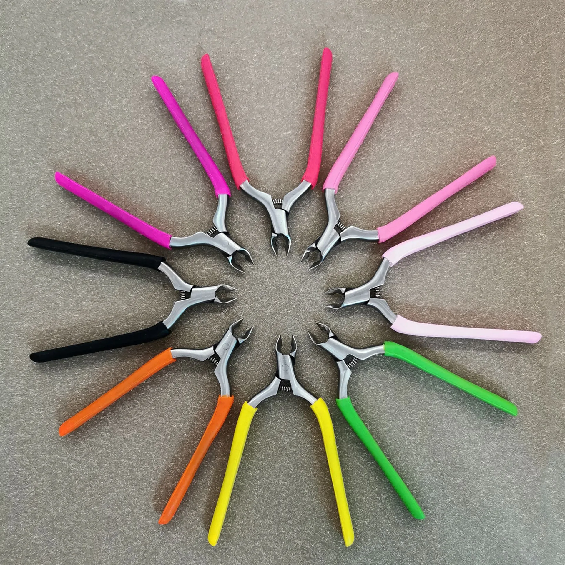 Professional Silicone Handle Stainless Steel Manicure Trimmer Nail Pedicure Cuticle Nippers