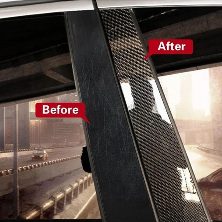 3/5/7/10 см, черная глянцевая 6D виниловая лента из углеродного волокна