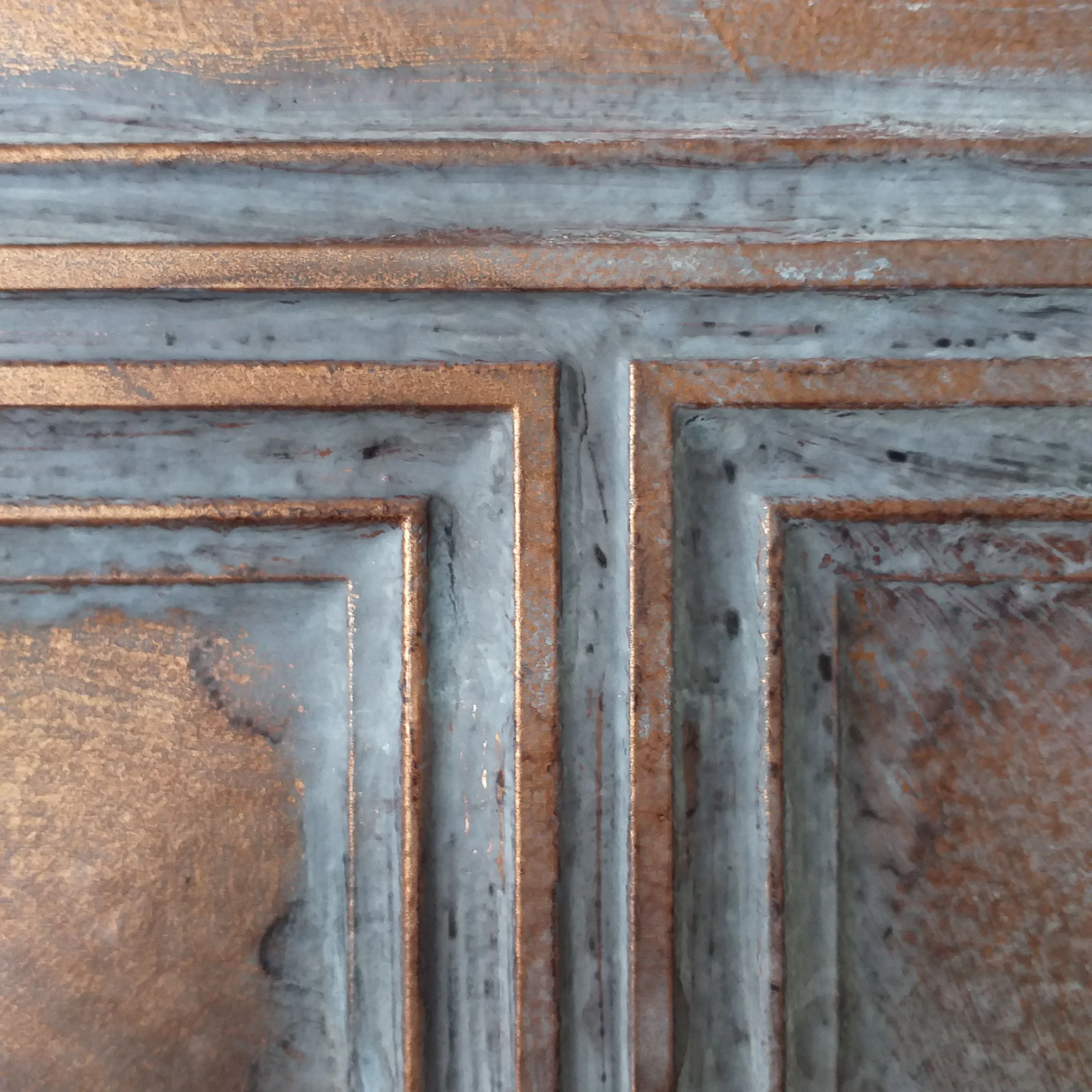 Tin ceiling tiles weathering copper color night club wall panel PL37