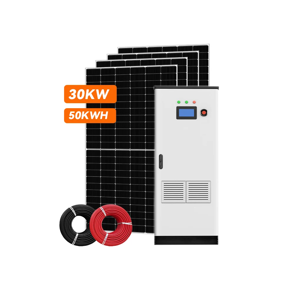All In One Hybrid Off Grid 50kwh 30KW IP54 Solar Power system Lifepo4 For Industrial Commercial Solar Energy Storage System