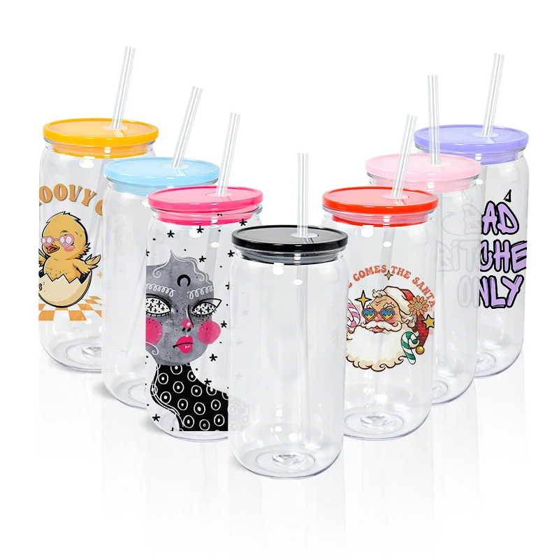 US warehouse in stock Hot Sales High Quality 16oz Custom Plastic Milk Tea Cup with Colorful Lid mix 10 colors