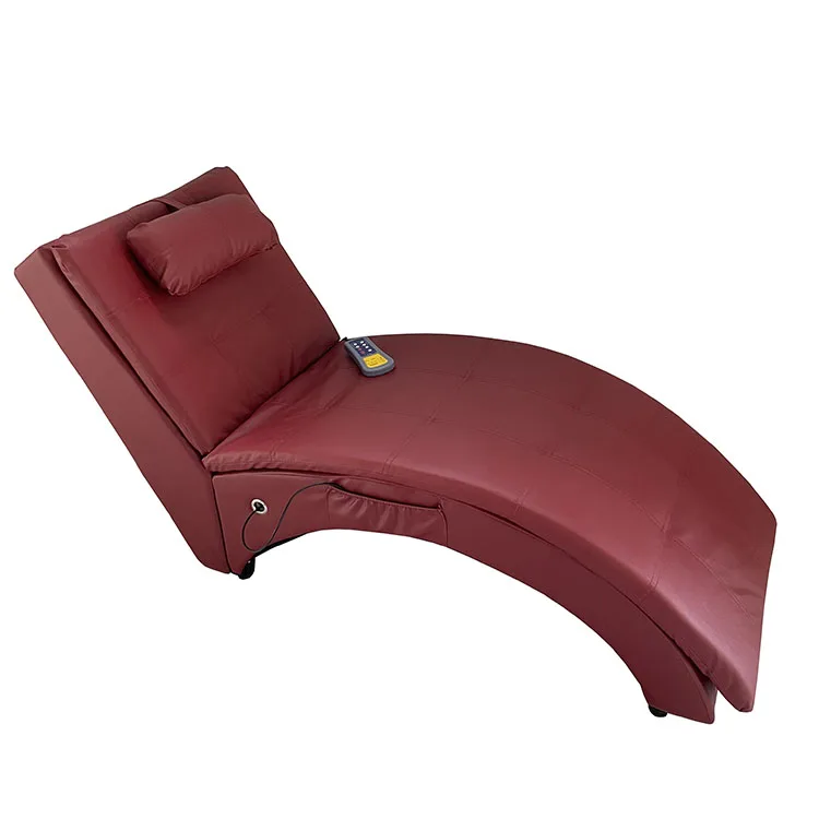 Modern Red Wine Chaise Lounge with Pillow Massage Floor Chair Modular Home Furniture for Living Room and Bedroom