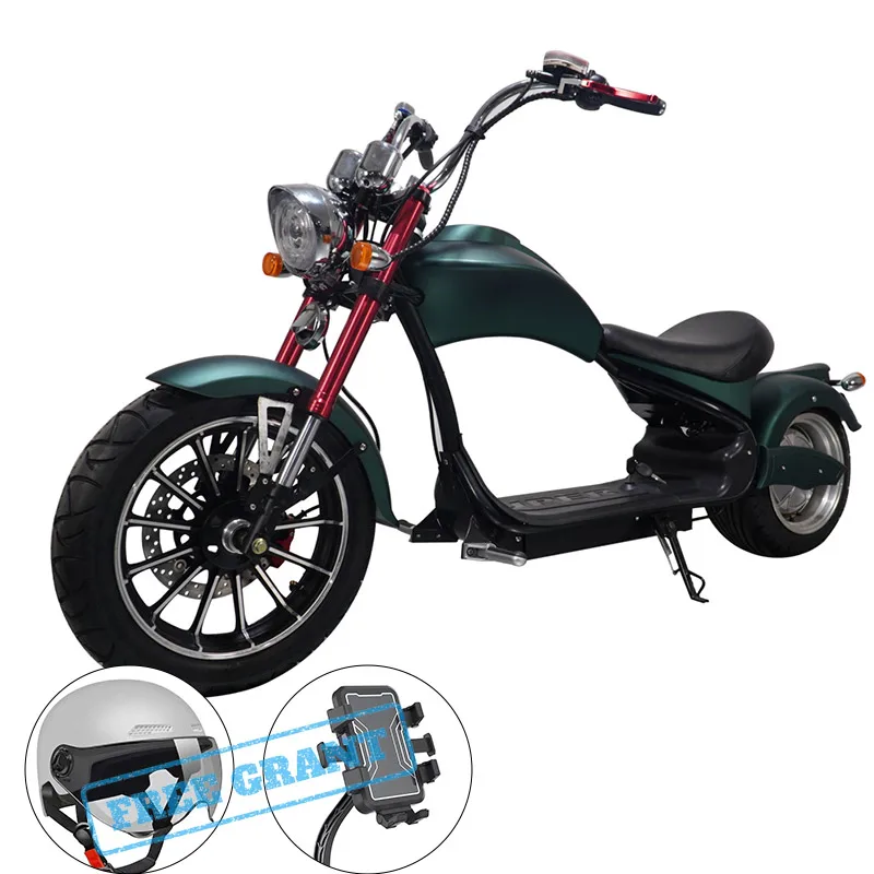 EEC COC 60V Europe Warehouse 2000W 4000W Bluetooth Fat Tire E Motorcycle Electric  Harleyment Scooter Citycoco Electric Scooter