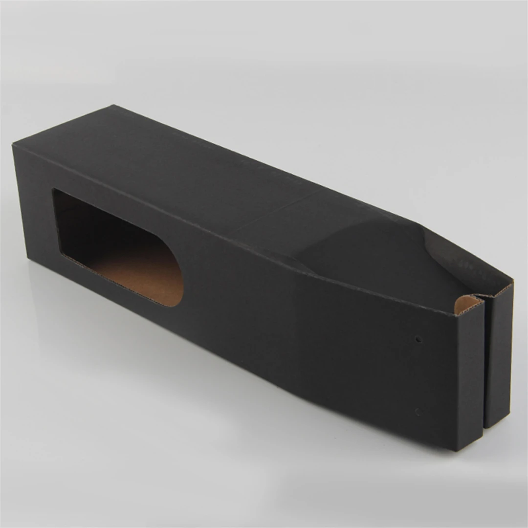 Guangdong black kraft paper box custom paper black red wine gift box packaging