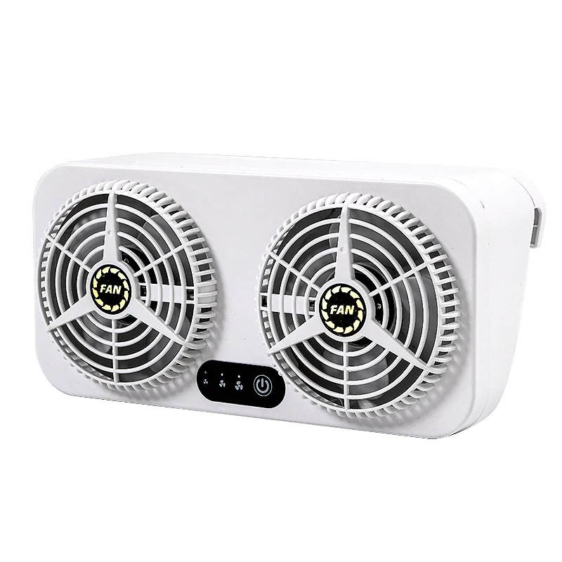 Air Freshener Car Radiator Fan Dual Head Air Corculating Portable Usb Ventilating Cooling Car Fans