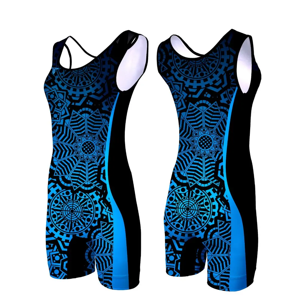 Wholesale Cheap Custom Sublimation Printing Wrestling Singlets For Men