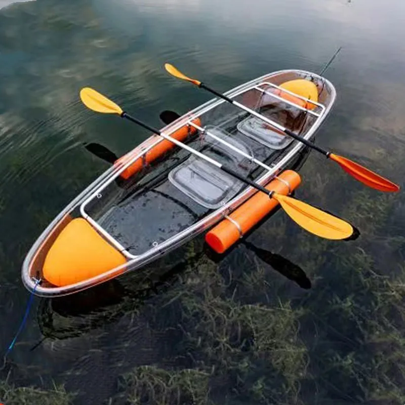 Недорогой Двухместный каноэ байдарка весло прозрачная лодка
