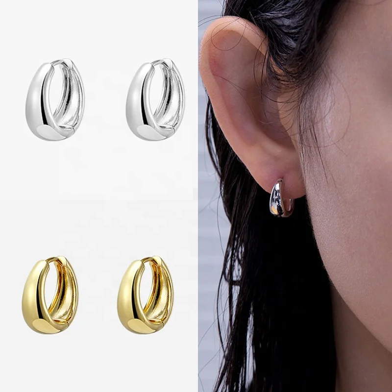 2024 New European and American Round Earrings Fashionable and High Quality 18K Gold Plated Luxury Instagram Style Earrings