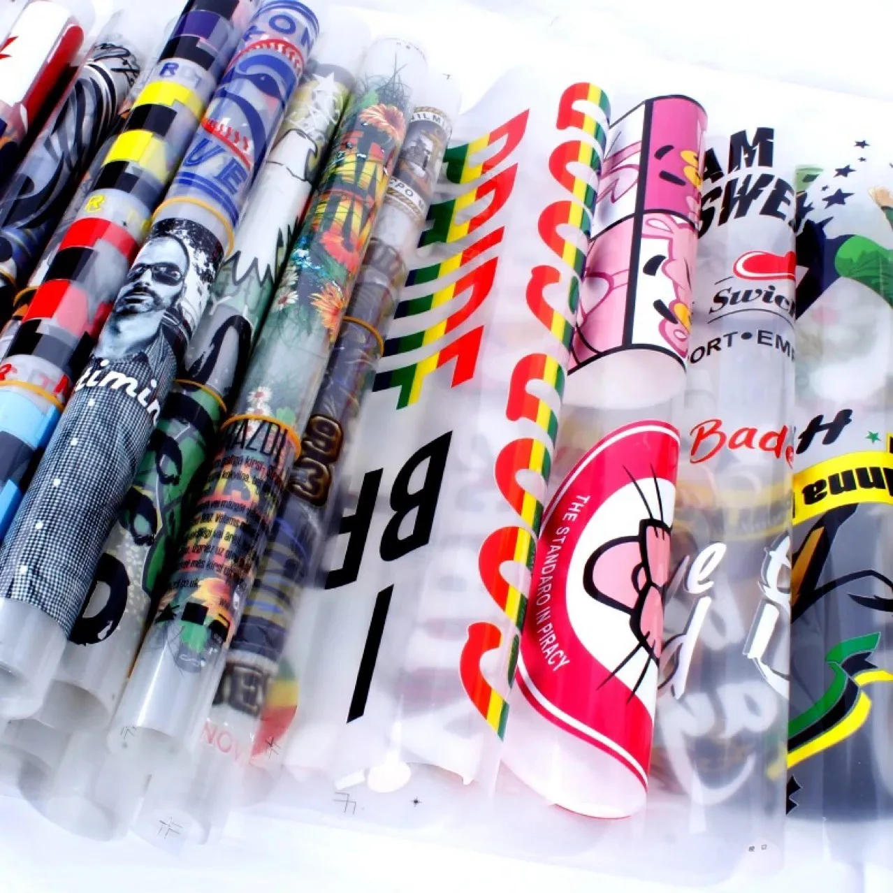 Wholesale Custom Designs Brand Name Logo Plastisol A3 DTF Vinyl Film 3D Heat Press Transfer Stickers Labels for T Shirts