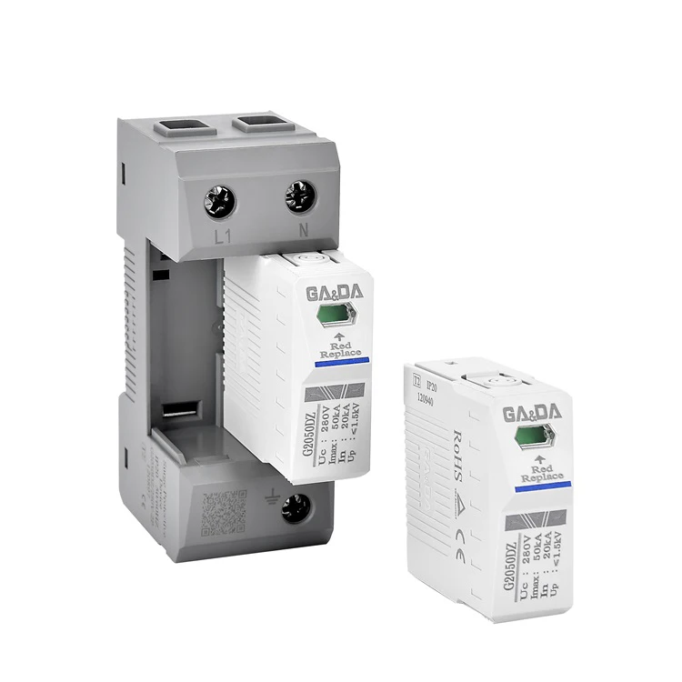 Surge Protector 2P 20kA 50kA 100KA 280V AC Low Voltage Arrester Device spd surge protective