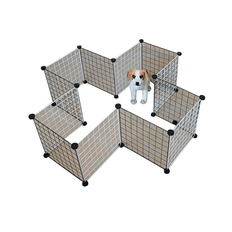 Wire Metal 8-Panel Octagon Black Enclosure Fence Exercise Kennel Crate Gate Cage Playpen
