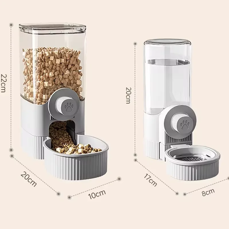 2pcs Cat Water Dispenser And Food Dispenser No Leakage Suspended Automatic Dog Feeders Hanging Feeder For Rabbit Ferret