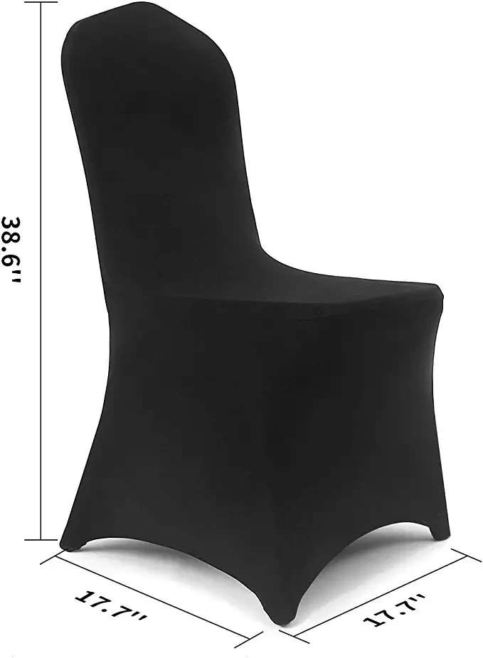 Wholesale White Black Washable Polyester Spandex Stretch Wedding Decoration Party Banquet Chair Cover For Events Living Room