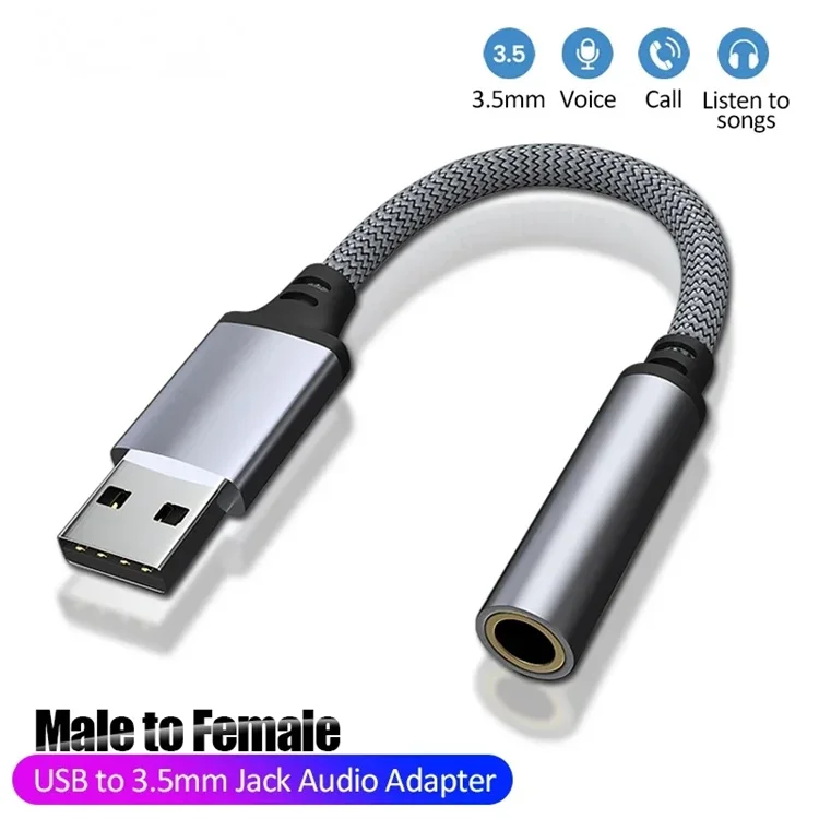 Профессиональный аудио интерфейс USB внешняя звуковая карта Микрофон Наушники 2 в 1 на 3 5 мм разъем Aux адаптер звуковой карты