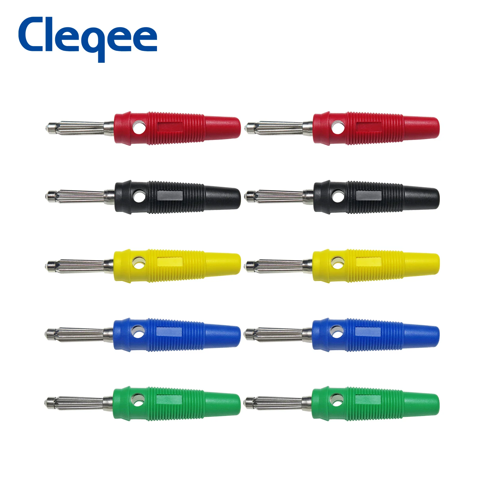 Cleqee P3008 4mm Copper Banana Plug Jack For Speaker Amplifier Test Probes
