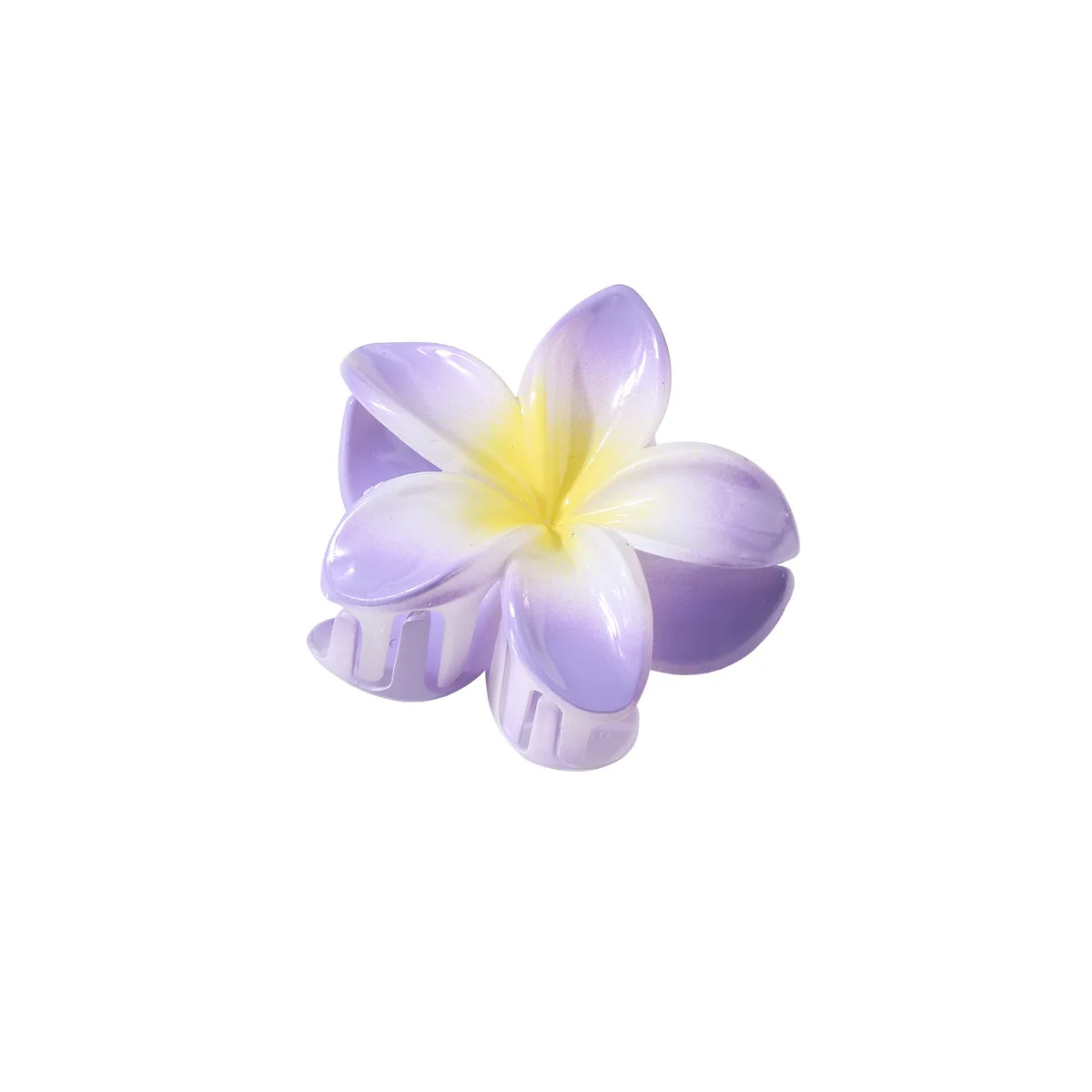 Wholesale Hot Selling Plastic Flower Hair Claw Clips 8cm Gradient Colorful Summer Flower Hair Accessories For Women Girls