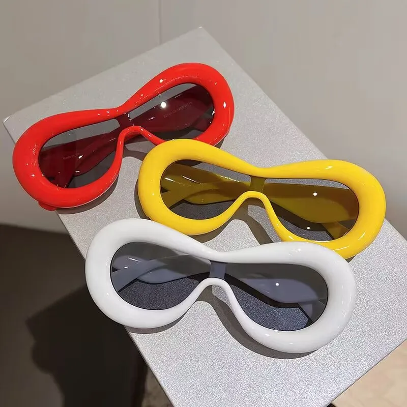 Logo Custom lips sunglasses Unique Sexy Yellow Blue Punk Sun Glasses Candy Color Lip Shaped Sunglasses For Women