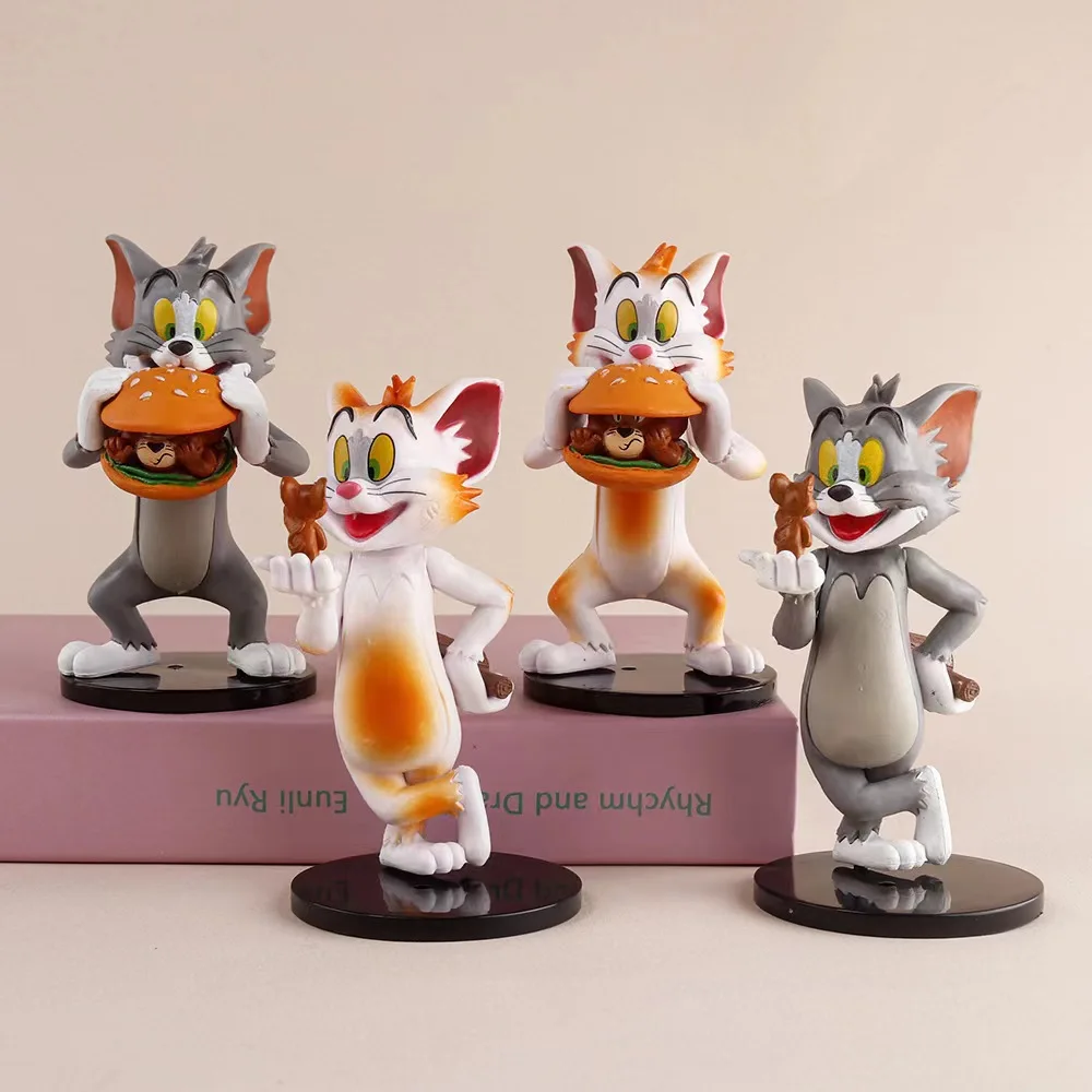 Wholesale/hair eat hamburger Tom Jerry Cat and mouse hand model cake baking decoration claw doll machine